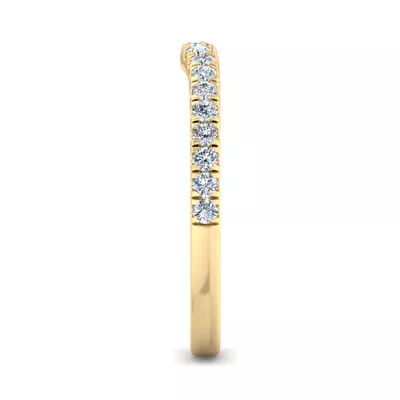 Jaliyah Curved Pavé Band