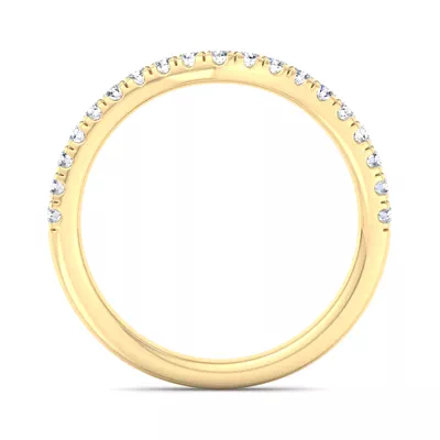 Jaliyah Curved Pavé Band