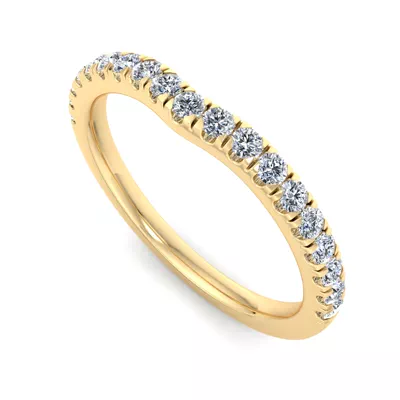 Jaliyah Curved Pavé Band