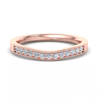 Xiamora Pavé And Migraing Curved Band