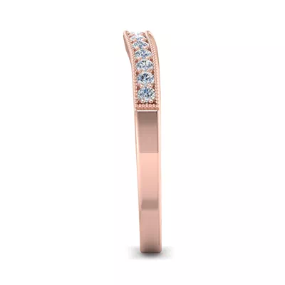 Xiamora Pavé And Migraing Curved Band