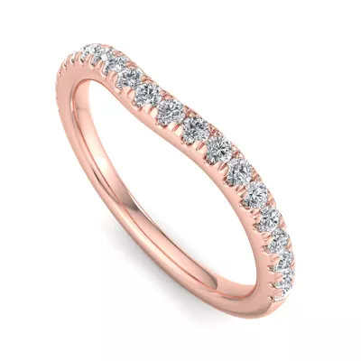 Sylvie Curved Pavé Band