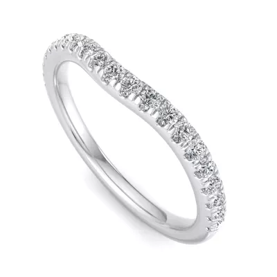 Sylvie Curved Pavé Band