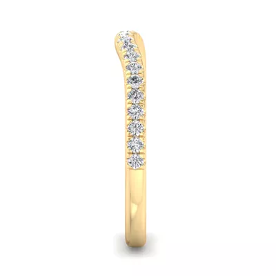 Sylvie Curved Pavé Band