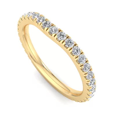 Katalina Pavé Curved Band