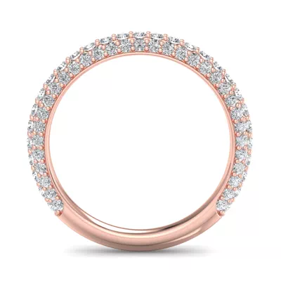 Skyler Rolled Pavé Band