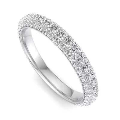 Skyler Rolled Pavé Band