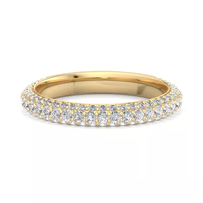 Skyler Rolled Pavé Band