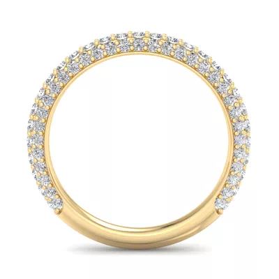 Skyler Rolled Pavé Band