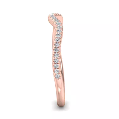 Kaliyah Curved Pavé Band