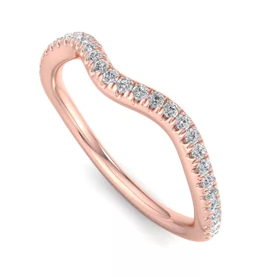 Kaliyah Curved Pavé Band