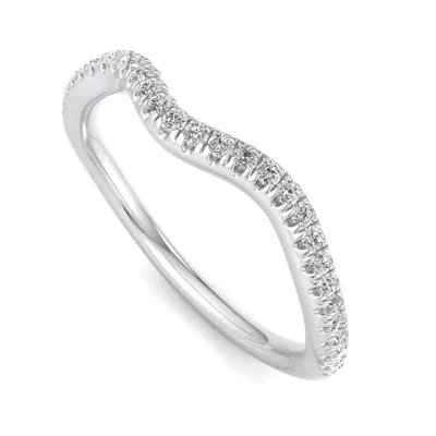 Kaliyah Curved Pavé Band