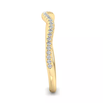 Kaliyah Curved Pavé Band