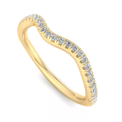 Kaliyah Curved Pavé Band