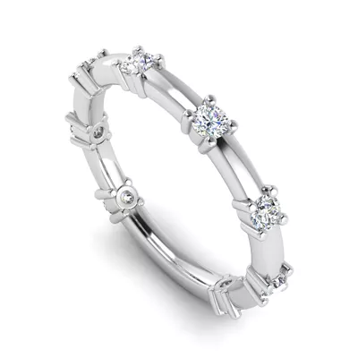 Alanna Spaced Diamond Band