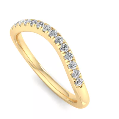 Sasha Curved Pavé Band