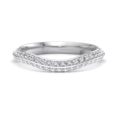 Gloria Knife-Edge Pavé Band