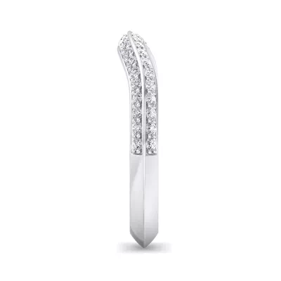 Gloria Knife-Edge Pavé Band