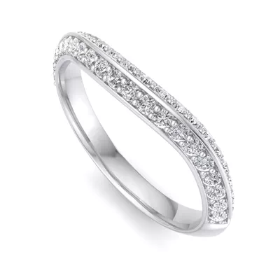Gloria Knife-Edge Pavé Band