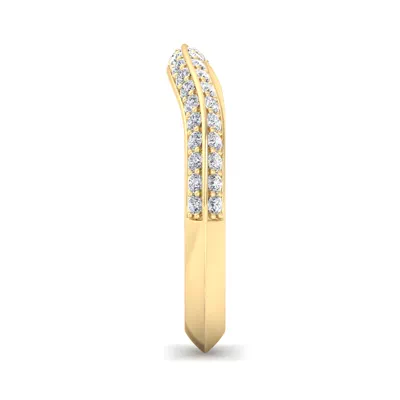 Gloria Knife-Edge Pavé Band