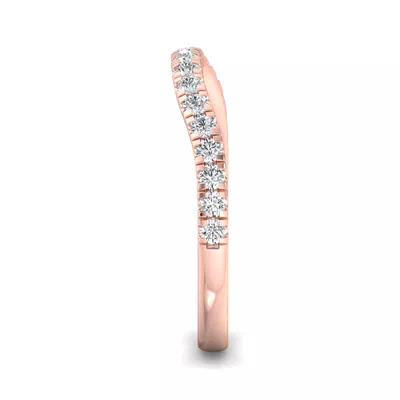 Abby Curved Pavé Band