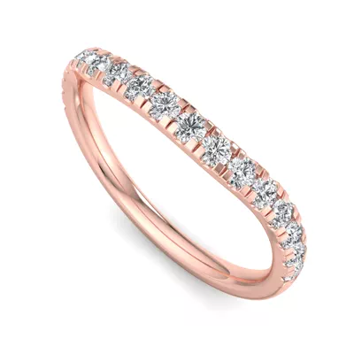 Abby Curved Pavé Band