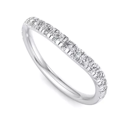 Abby Curved Pavé Band