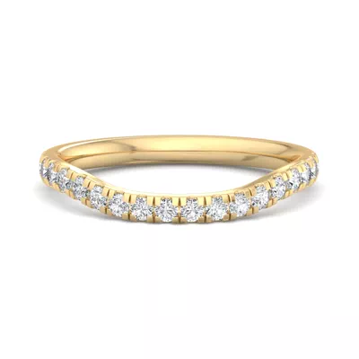 Abby Curved Pavé Band