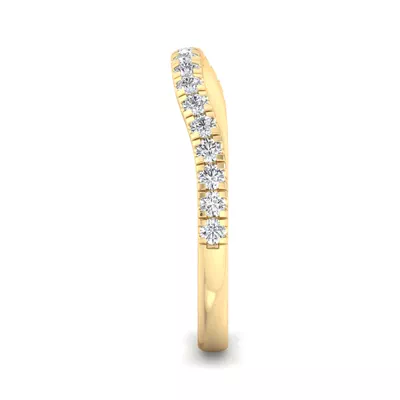 Abby Curved Pavé Band