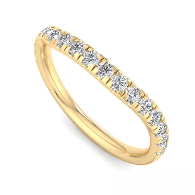 Abby Curved Pavé Band