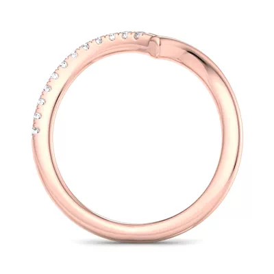 Davina Off-Centered Chevron Pavé Band