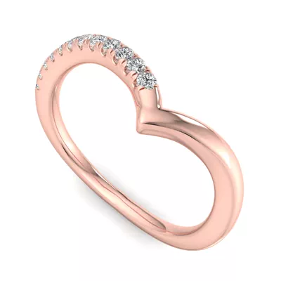 Davina Off-Centered Chevron Pavé Band