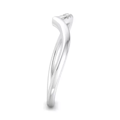 Davina Off-Centered Chevron Pavé Band