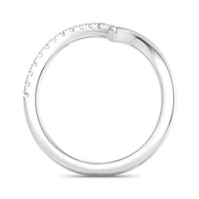 Davina Off-Centered Chevron Pavé Band