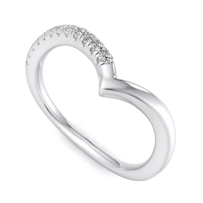 Davina Off-Centered Chevron Pavé Band