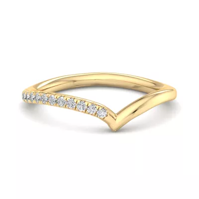Davina Off-Centered Chevron Pavé Band