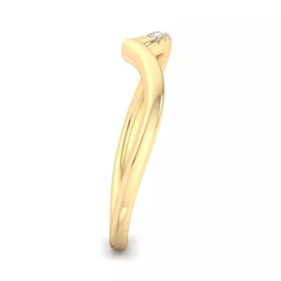 Davina Off-Centered Chevron Pavé Band