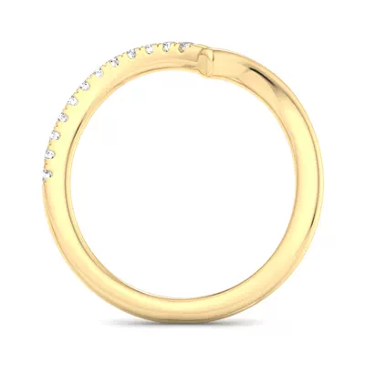 Davina Off-Centered Chevron Pavé Band