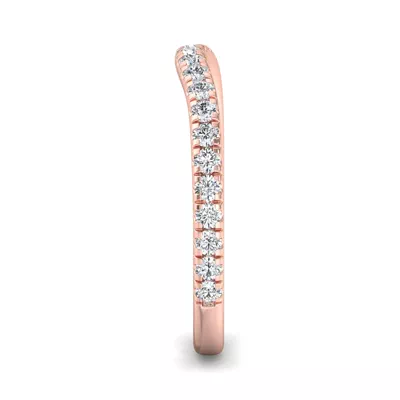 Lylah Curved Pavé Band