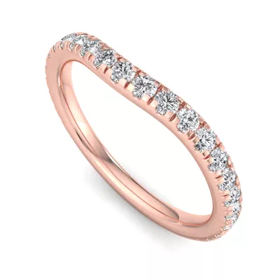 Lylah Curved Pavé Band