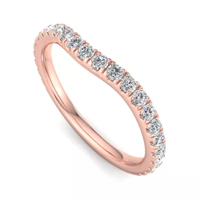 Kaitlyn Curved Pavé Band