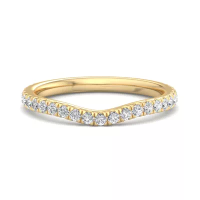 Kaitlyn Curved Pavé Band