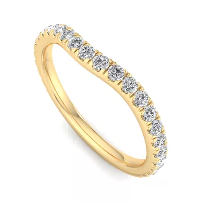 Kaitlyn Curved Pavé Band