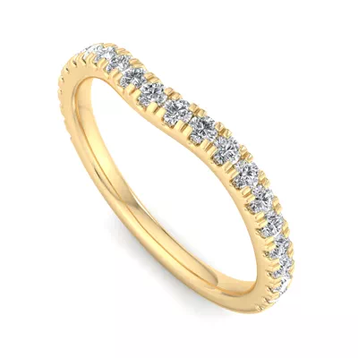 Opal Pavé Curved Band