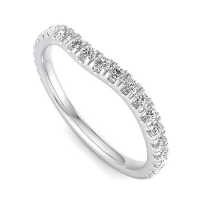 Opal Pavé Curved Band