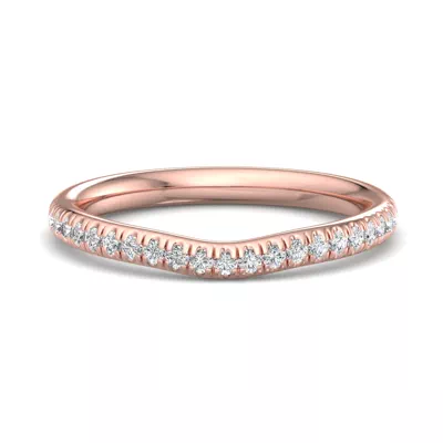 Michaela Curved Pavé Band