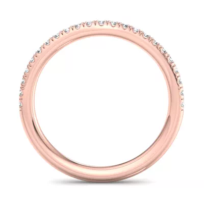 Michaela Curved Pavé Band