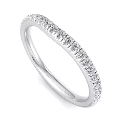 Michaela Curved Pavé Band