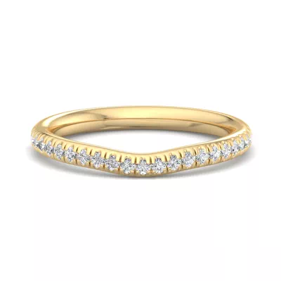 Michaela Curved Pavé Band