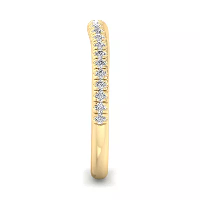 Michaela Curved Pavé Band
